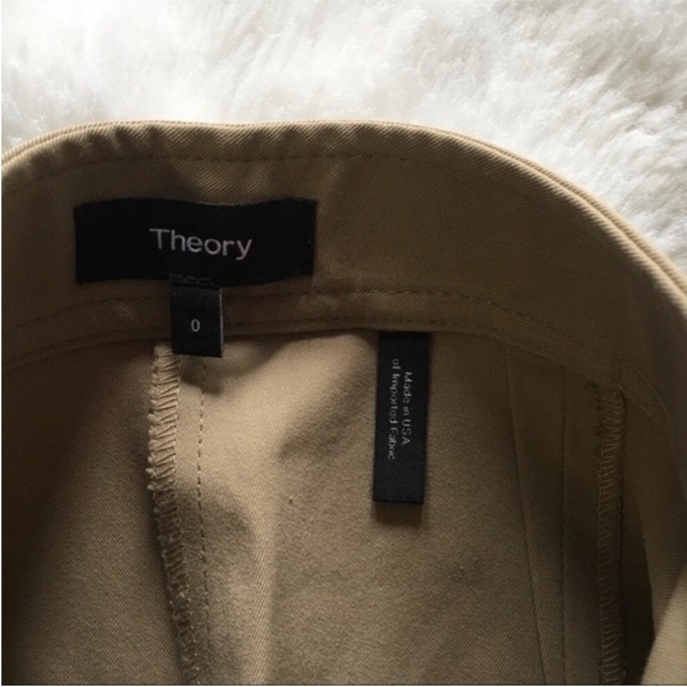 THEORY Bimsa Approach Ankle Straight Leg‎ Stretchy Pants in Sierra Beige 0 - Picture 12 of 13